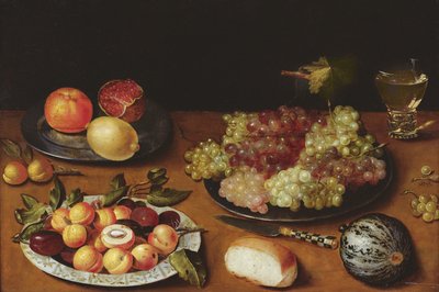 Natura morta con uva, melograni e albicocche da Osias the Elder Beert
